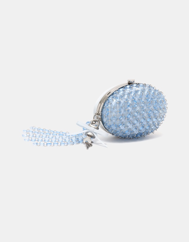 Self Portrait - Oval Crystal Chain Clutch Bag