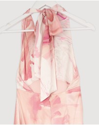 Revibe - Repaired Shona Joy Roberts Halter Neck Maxi Dress - AU 6