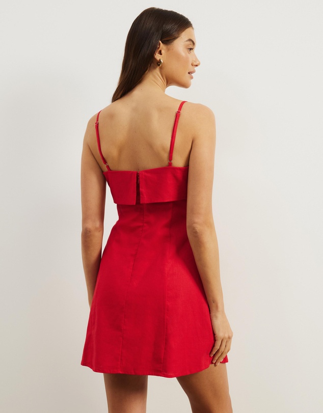 Atmos&Here - Bella Linen Blend Mini Dress