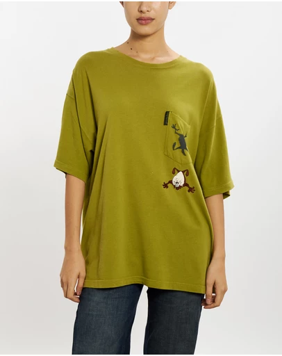 Vintage by The Real Deal - Pre Loved - 90s Looney Tunes 'Taz' Pocket Tee