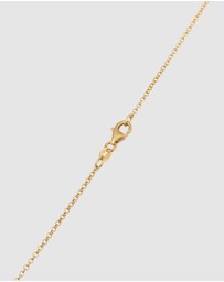 Elli Jewelry - Necklace Plate Pendant Classic Elegant in 926 Sterling Silver Gold Plated