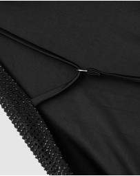 M.N.G - Top With Draped Neckline And Crystals