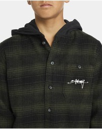 Billabong - Boys 8 to 16 Baja Surf Hooded Flannel Shirt