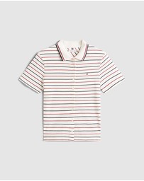 Tommy Hilfiger - Tipping Slim Button Down Short Sleeve Polo