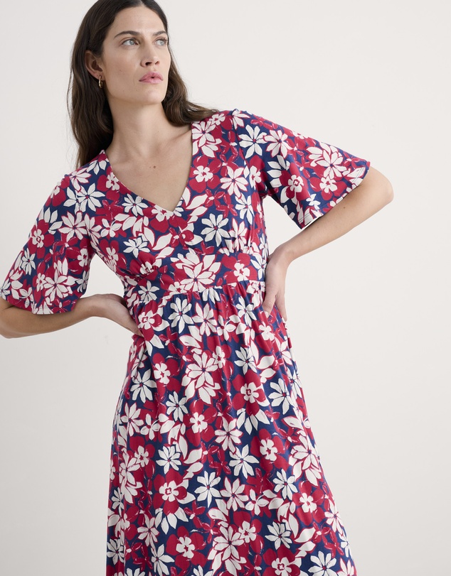 Seasalt - Seasalt Cornwall Seashore Floral Yacht Chateaux Dress (Half Sleeve)