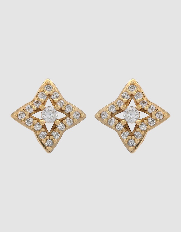 Georgini - GEORGINI MIDNIGHT VELVET FAIRWATER PETITE EARRINGS GOLD
