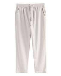 NEXT - Linen Cotton Elasticated Drawstring Trousers Regular Fit