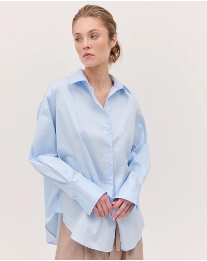 Cloth & Co. - The Split Back Shirt Sky