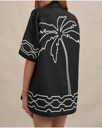 BY JOHNNY. - Paradise Palm Sun Shirt