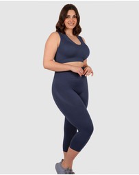 B Free Intimate Apparel - Seamless High Waist 3/4 Capri Leggings