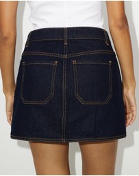 Dazie - Summer Muse Denim Wrap Mini Skirt