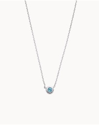 Kirstin Ash - Petite Birthstone Necklace September London Blue Topaz