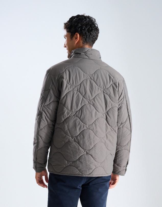 3 Wise Men - 3 Wise Men Quilted Jacket Charcoal