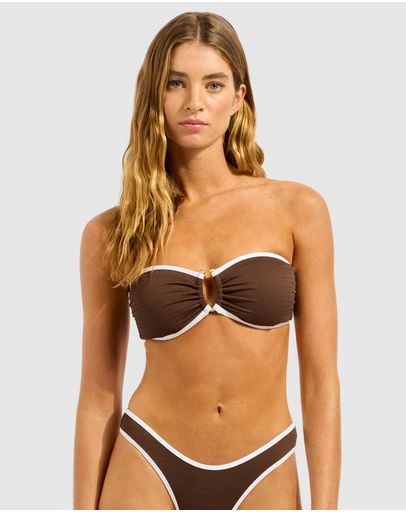 Seafolly - Beach Bound Ring Front Bandeau Bikini Top