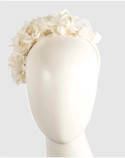 Max Alexander - Cream Flowers Fascinator