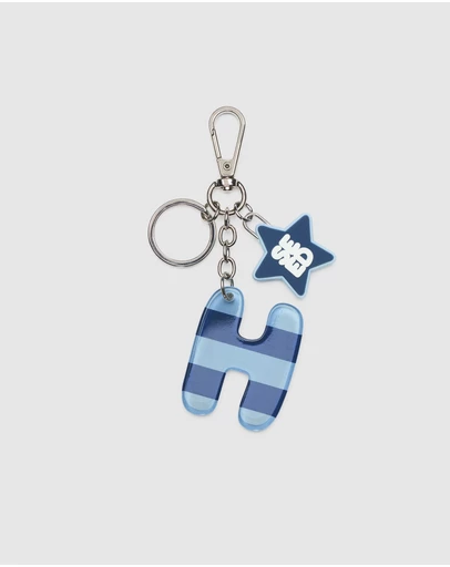 Seed Heritage - BLUE STRIPE INITIAL KEYRING