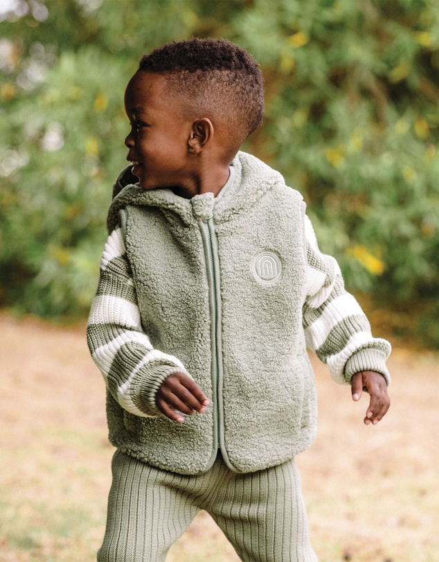 Kynd Baby - Sherpa Vest in Olive