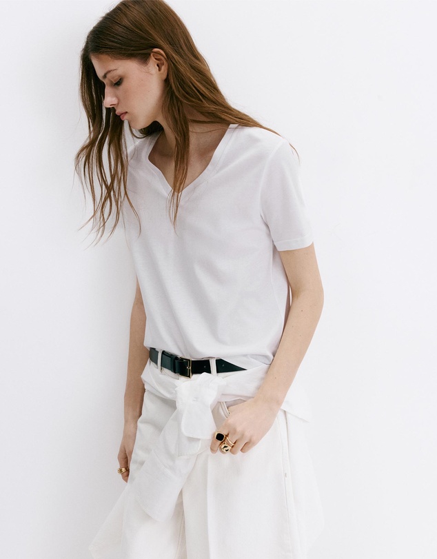 M.N.G - V-Neck Cotton T-Shirt
