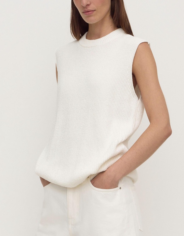 Assembly Label - Hannah Cotton Boucle Tank