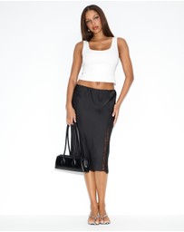 Dazie - Sadie Midi Lace Insert Skirt