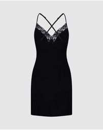 Hunkemoller - Jersey Lace Bow Slipdress