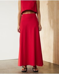 Atmos&Here - Celina Linen Blend Midi Skirt