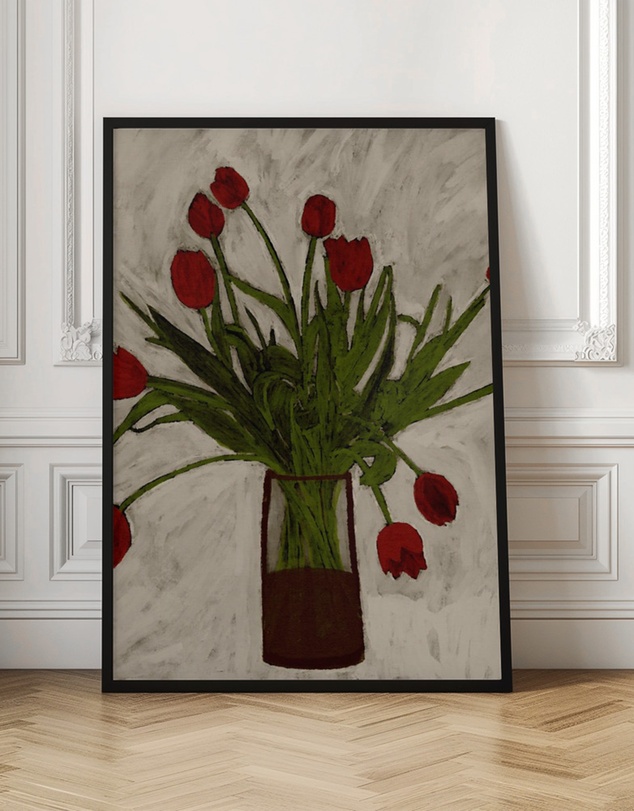 Olive et Oriel - Bouquet Of Tulips by Shatha Al Dafai Art Print