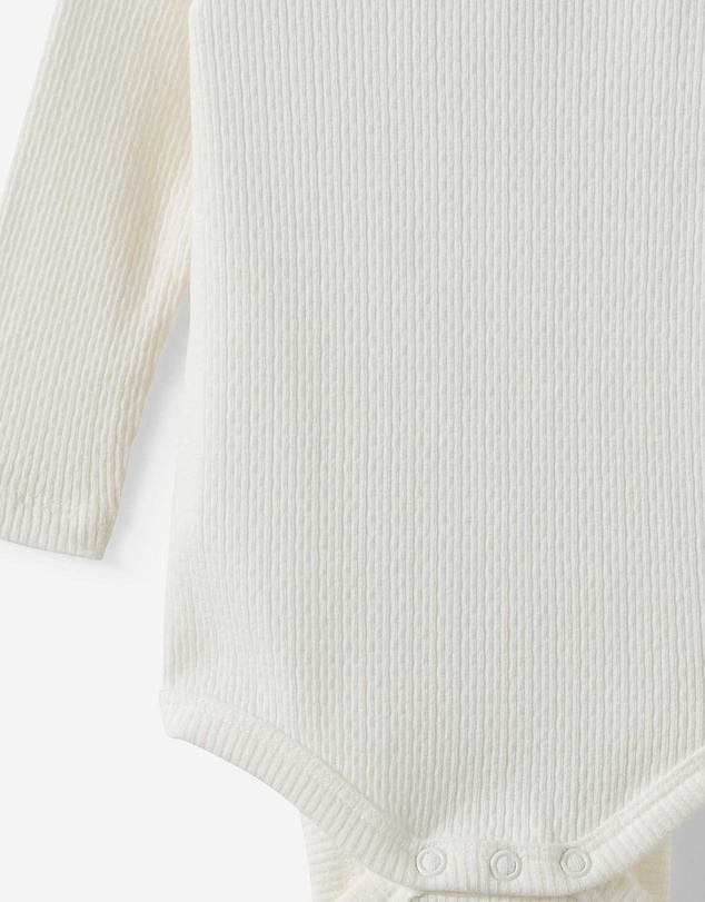 Cotton On Kids - Organic Pointelle Long Sleeve Bubbysuit
