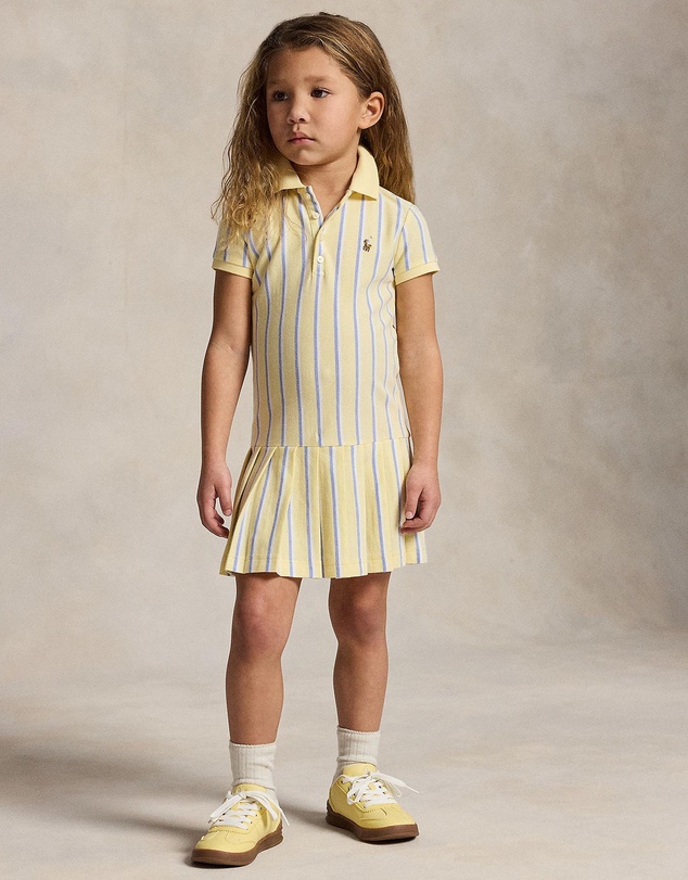 Polo Ralph Lauren - Striped Oxford Mesh Polo Dress - Babies-Kids