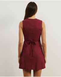 Atmos&Here - Juno Tailored Linen Blend Mini Dress