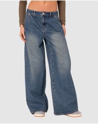 EDIKTED - Super Baggy Wide Leg Jeans