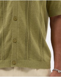 AERE - Silk Blend Textured Stripe Knit Shirt