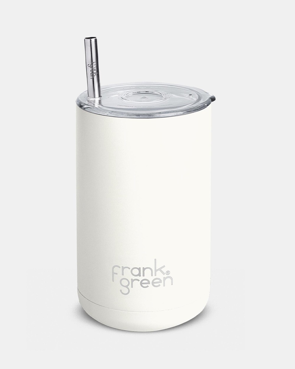 Frank Green - Iced Coffee Cup With Straw - Reusable Cups & Straws (Cloud) Iced Coffee Cup With Straw
