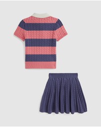 Polo Ralph Lauren - Cable Cotton Polo Sweater & Skirt Set - Kids