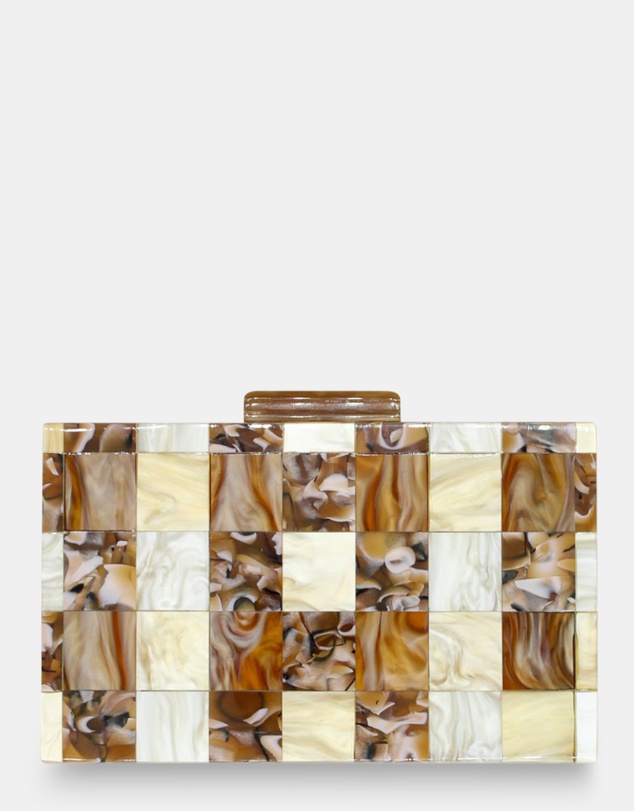 Morgan & Taylor - Harper Acrylic Clutch in Brown