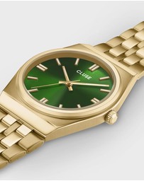 Cluse - Retro 70's Forest Green/Gold Link