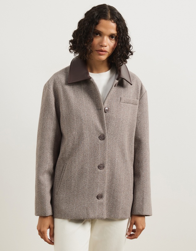Atmos&Here - Sofia Herringbone Boxy Jacket
