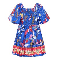City Chic - Simona Print Puff Sleeve Mini Dress
