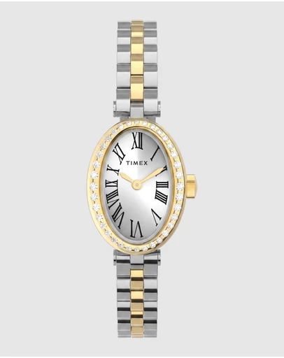TIMEX - Cavatina® 19mm Crystal Dial Stainless Steel Bracelet Watch