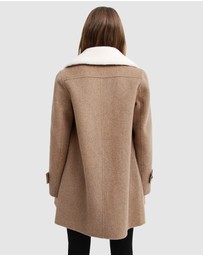 Belle & Bloom - Liberty Sherpa Collar Wool Blend Coat