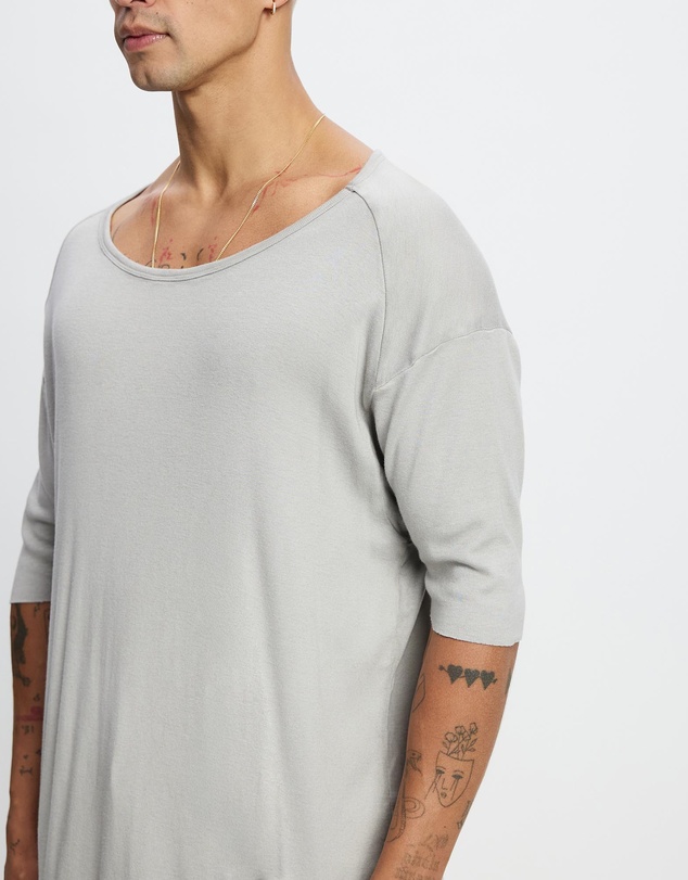 Surrounded By Ghosts - The Muscovite Relaxed Cotton Rib Long Tail T-Shirt