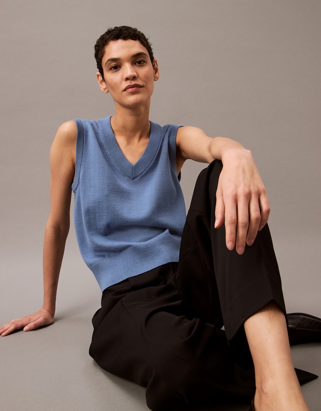 Calvin Klein - Relaxed Crepe Pleated Pants