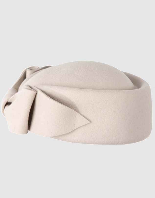 Max Alexander - Felt Cream Pillbox Hat