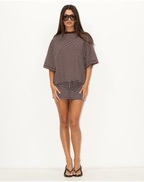 Dazie - Serve Stripe T-Shirt