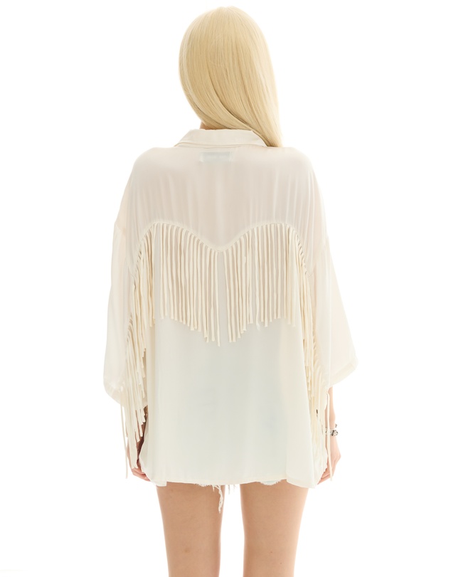 THE TALES - Ibiza Nights Satin Fringed Shirt