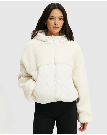 Cotton On Body Active - Sherpa Quilted Hooded Jacket