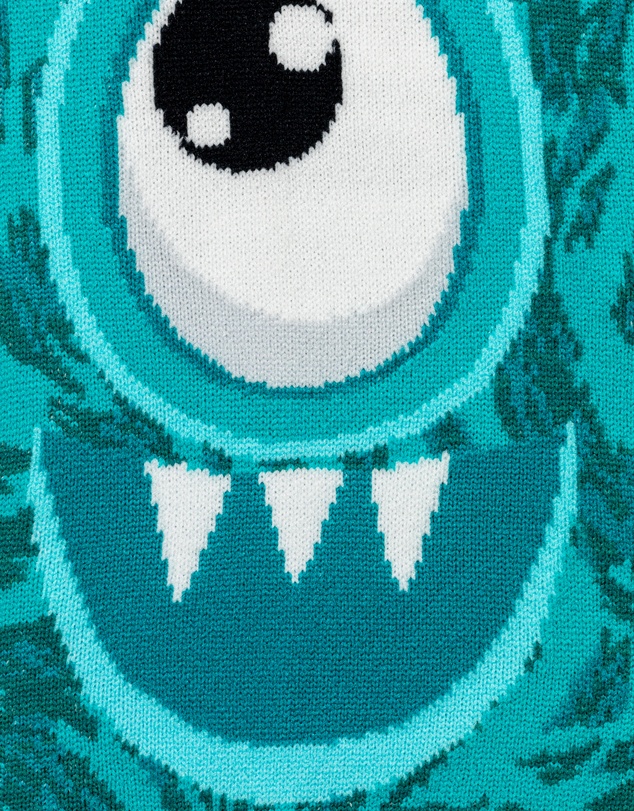Crazy Skates - Crazy Socks Monster Teal Knee-High Socks