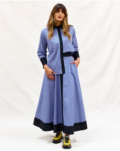 Blue Gingham With Black