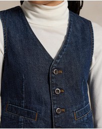 Polo Ralph Lauren - Indigo Denim Vest - ICONIC EXCLUSIVE - Teens