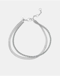 Mestige - Twilight Duo Bracelet - Silver Plated